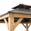 10 ft. x 10 ft. Cedar Framed Gazebo with Steel 2 - Tier Hip Roof HardtopQuantumX Chargers