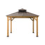 10 ft. x 10 ft. Cedar Framed Gazebo with Steel 2 - Tier Hip Roof HardtopQuantumX Chargers