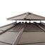 10 ft. x 10 ft. Cedar Framed Gazebo with Steel 2 - Tier Hip Roof HardtopQuantumX Chargers
