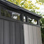 11x7 Modern Resin Outdoor Storage Shed Kit - Perfect to Store Patio Furniture, Garden Tools Bike Accessories, Beach Chairs and Lawn Mower, Grey & BlackQuantumX Chargers