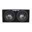12 1200W Dual Loaded Car Subwoofers + Box + 1500W Amp + KitQuantumX Chargers