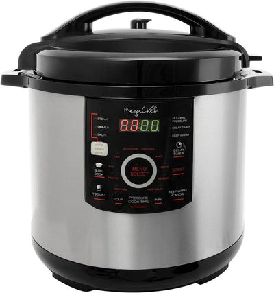 12 Quart Digital Pressure Cooker with 15 Preset Options and Glass Lid, SilverQuantumX Chargers