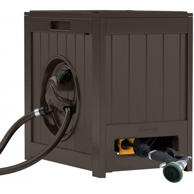 125 Aquawinder Auto Rewind Water Powered Yard Hose Reel, Java (2 Pack)QuantumX Chargers