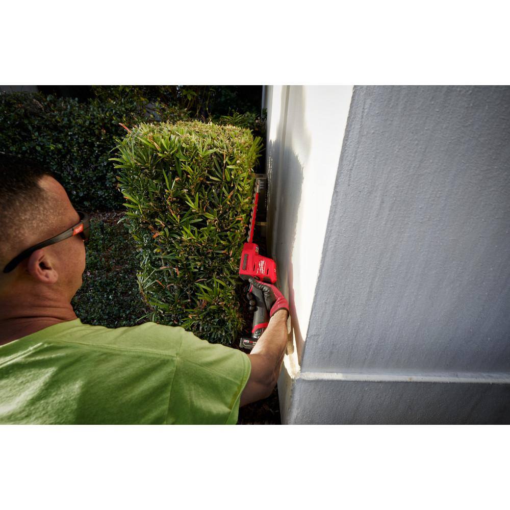 12V Lithium - Ion Brushless Electric Cordless Pruning Saw HATCHET w/M12 8 in. Hedge Trimmer KitQuantumX Chargers