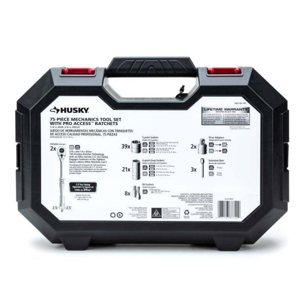 144 - Position 1/4 in. and 3/8 in. Drive Mechanics Tool Set (75 - Piece)QuantumX Chargers