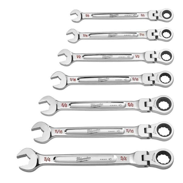 144 - Position Flex - Head Ratcheting Combination Wrench Set SAE and METRIC (14 - Piece)QuantumX Chargers