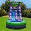 16' Purple Tropical Lightweight Premium Commercial Grade Water Slide Inflatable with Attached Pool for Kids and Adults (with Blower), Wet Dry Use, Summer FunQuantumX Chargers