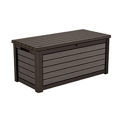 165 Gallon Weather Resistant Resin Deck Storage Container Box Outdoor Patio Garden Furniture, BrownQuantumX Chargers