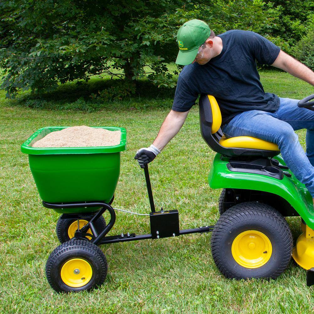 175 lb Tow - Behind Broadcast Spreader, Rustproof Poly Hopper, Universal FitQuantumX Chargers