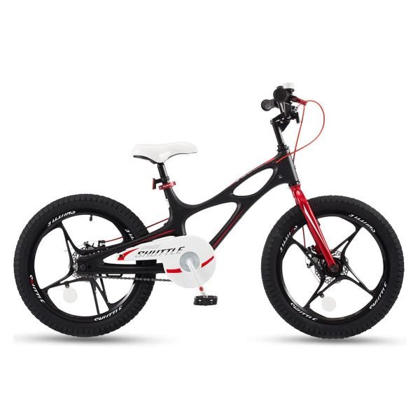 18 Magnesium Alloy Kids Bicycle w/2 Disc Brakes, BlackQuantumX Chargers