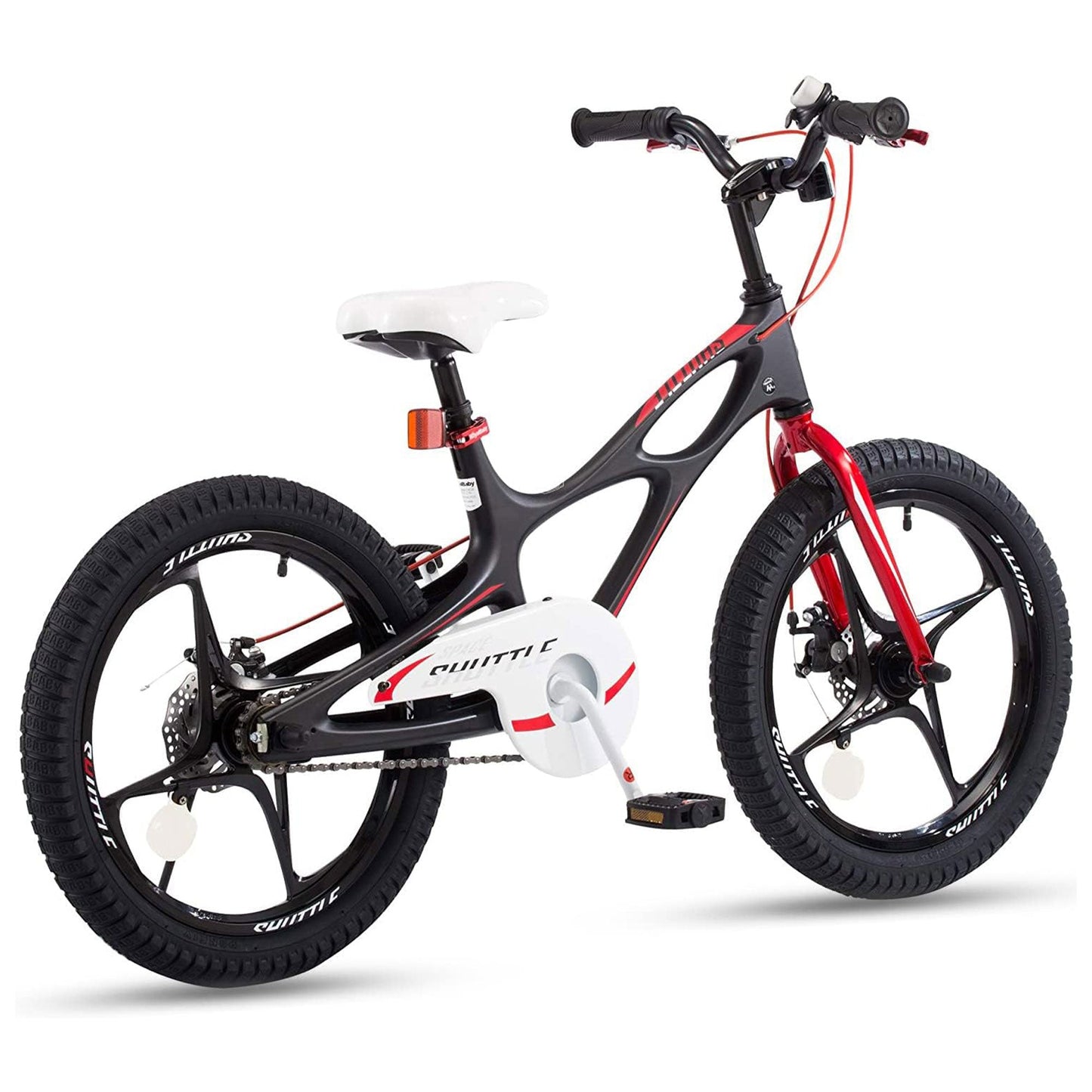 18 Magnesium Alloy Kids Bicycle w/2 Disc Brakes, BlackQuantumX Chargers