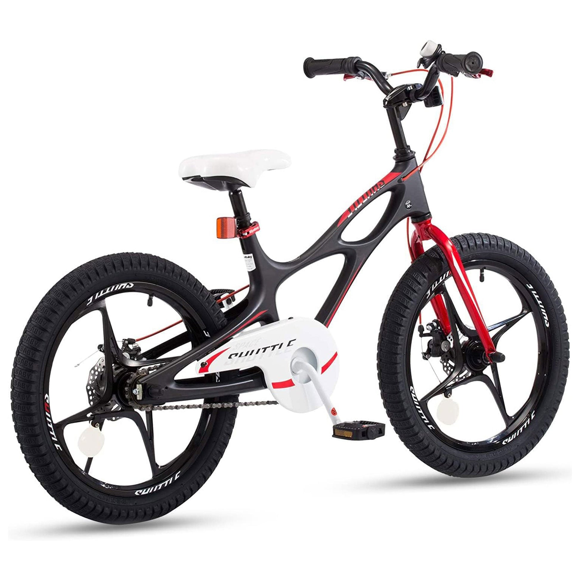 18 Magnesium Alloy Kids Bicycle w/2 Disc Brakes, BlackQuantumX Chargers