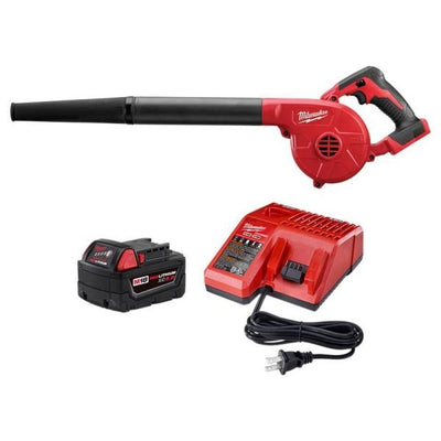 18V Lithium - Ion Cordless Compact Blower with (1) 5.0Ah Battery and ChargerQuantumX Chargers