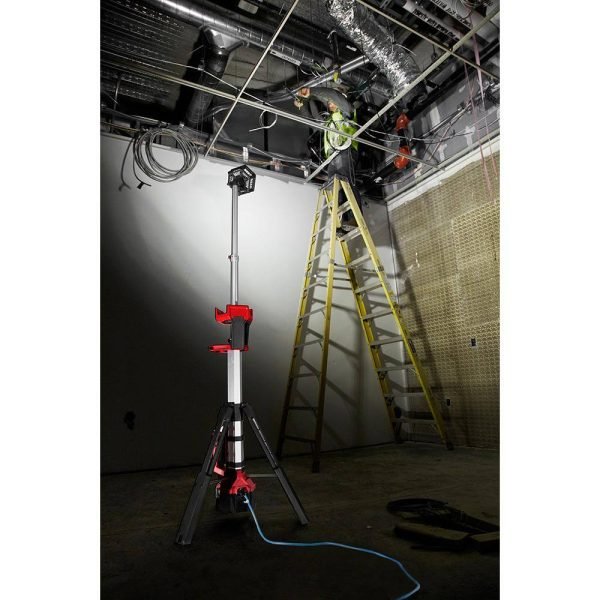 18V Lithium - Ion Cordless Rocket Dual Power Tower Lights with (2) 6.0Ah High Output BatteriesQuantumX Chargers