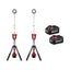 18V Lithium - Ion Cordless Rocket Dual Power Tower Lights with (2) 6.0Ah High Output BatteriesQuantumX Chargers