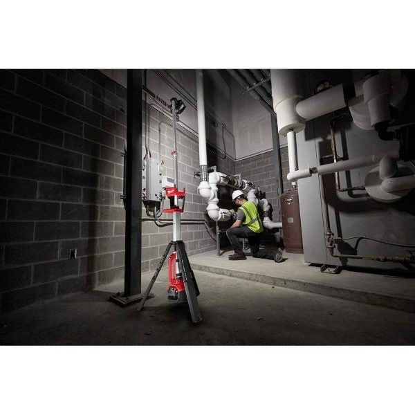 18V Lithium - Ion Cordless Rocket Dual Power Tower Lights with (2) 6.0Ah High Output BatteriesQuantumX Chargers