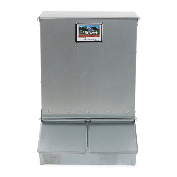 2 Door Hog Supplement Feeder for Livestock, 3.7 Bushels, Feeds 8 HogsQuantumX Chargers