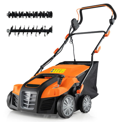 2 - in - 1 Scarifier and Lawn Dethatcher, 16 - Inch 15A Corded Electric Dethatcher w/ 14.5 - Gal Collection BagQuantumX Chargers