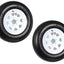 2 - Pack Trailer Tire On Rim ST205/75D15 205/75 D 15 in. LRC 5 Hole White SpokeQuantumX Chargers