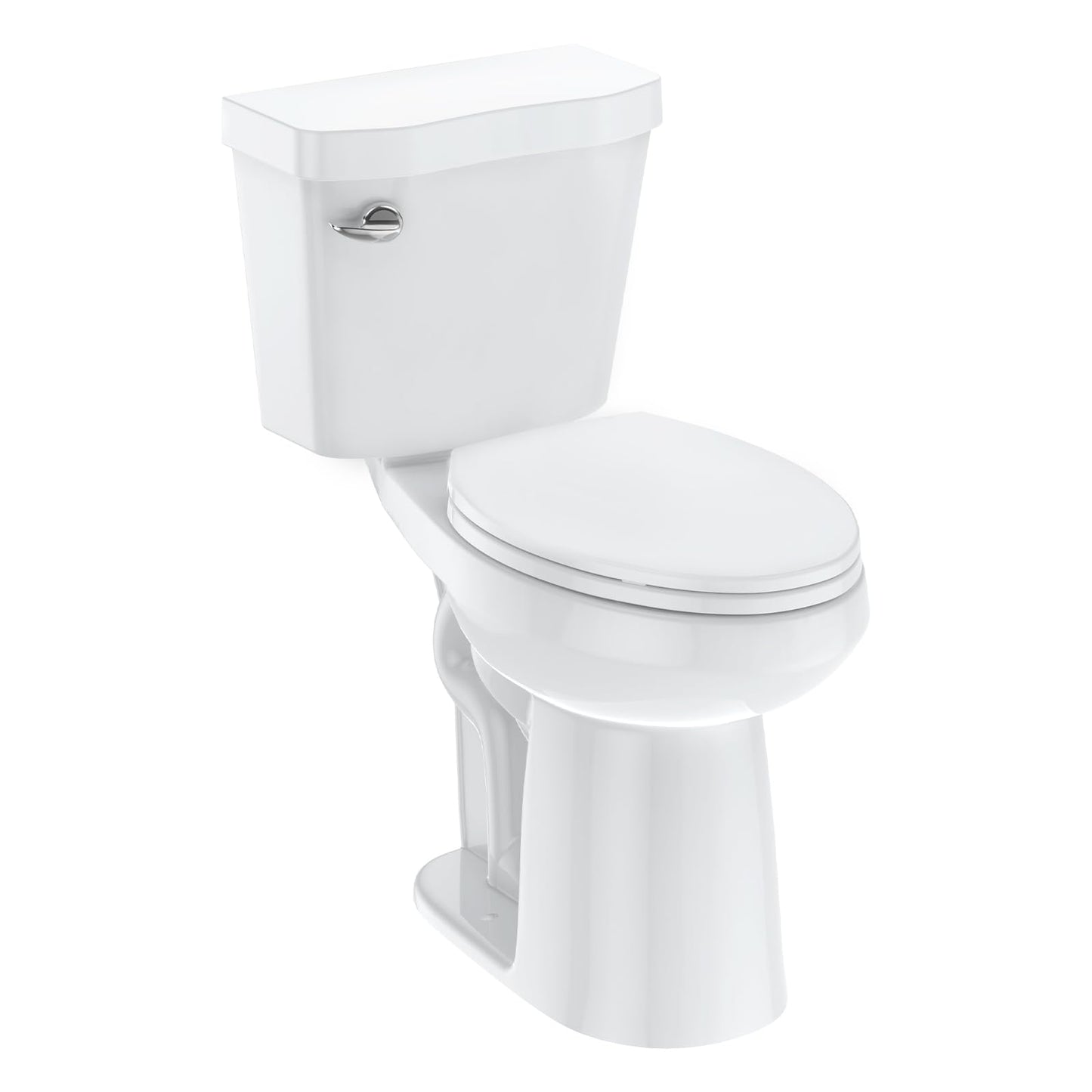 21Toilet, Elongated Toilets for Bathrooms, Two - Piece Toilet with Soft Close Seat, 1.28 Siphonic Flush Toilet with Universal Height ADA Cotton WhiteQuantumX Chargers