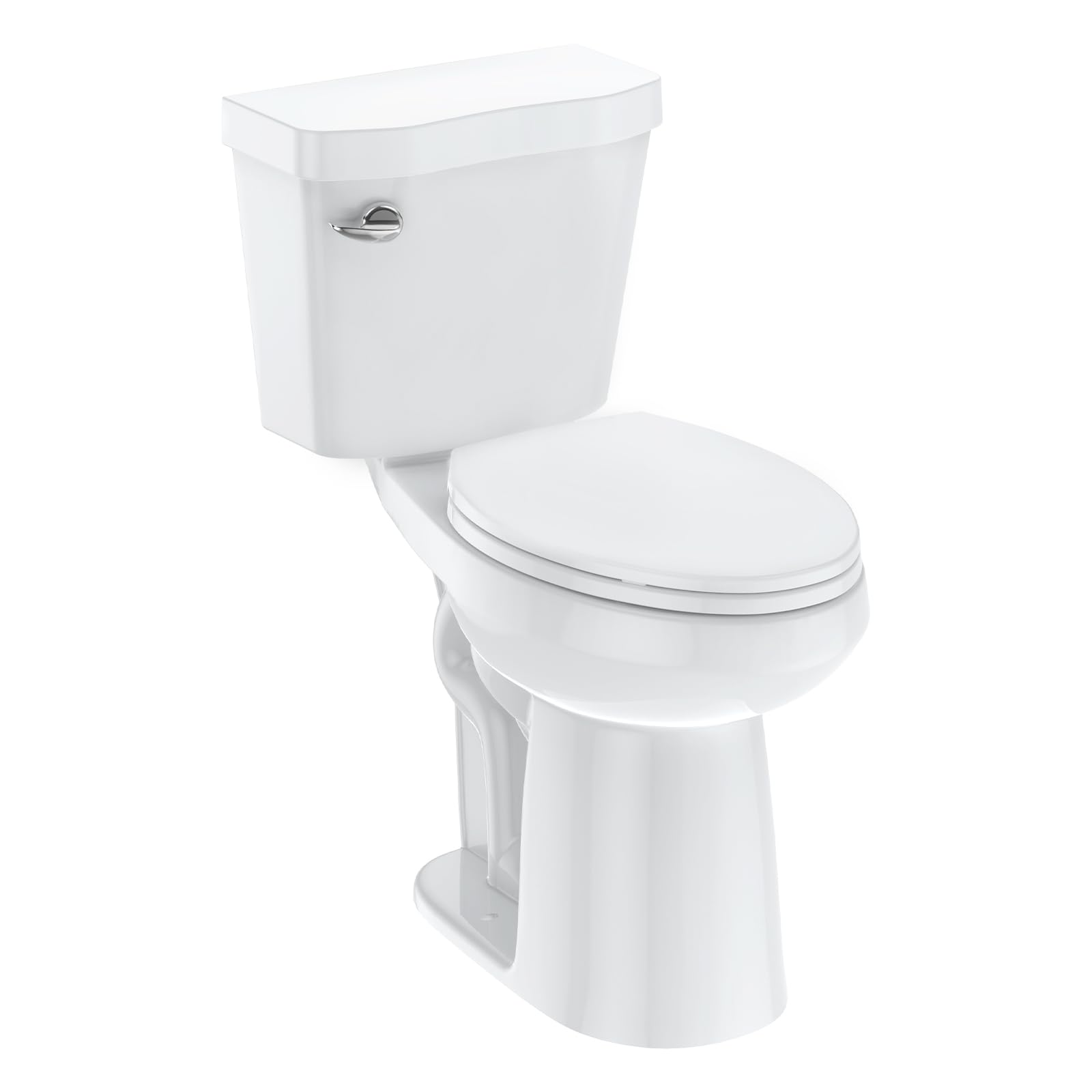 21Toilet, Elongated Toilets for Bathrooms, Two - Piece Toilet with Soft Close Seat, 1.28 Siphonic Flush Toilet with Universal Height ADA Cotton WhiteQuantumX Chargers