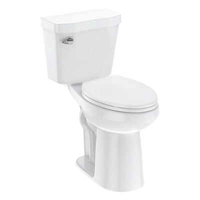 21Toilet, Elongated Toilets for Bathrooms, Two - Piece Toilet with Soft Close Seat, 1.28 Siphonic Flush Toilet with Universal Height ADA Cotton WhiteQuantumX Chargers