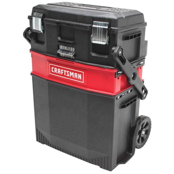 22 - in 1 - Drawer Black Metal Wheels Lockable Tool BoxQuantumX Chargers