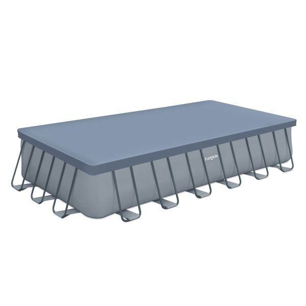 24’ Durable Rectangular Pool Cover for Oasis and Activity Pools, GrayQuantumX Chargers