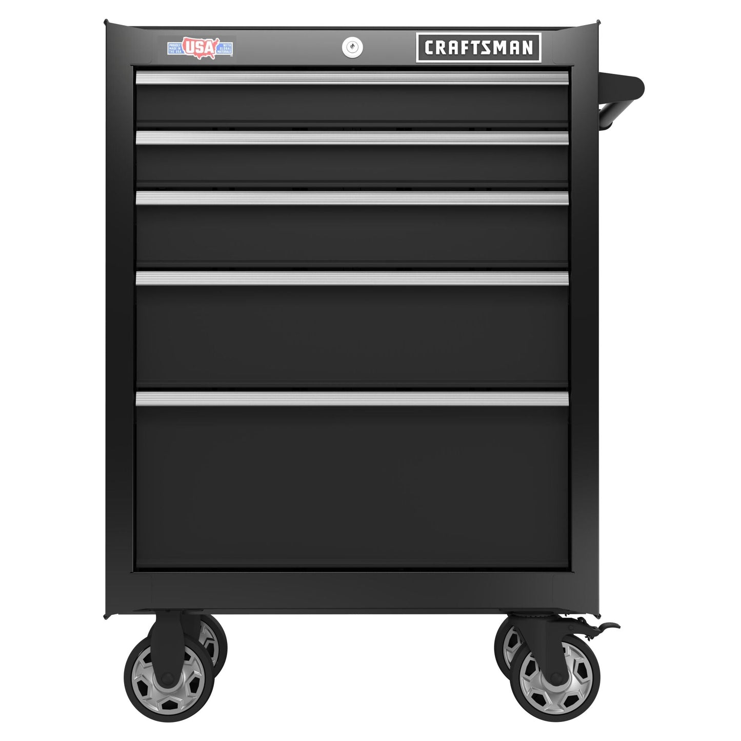 26.5 - in W x 37.5 - in H 5 - Drawer Steel Rolling Tool Cabinet (Black)QuantumX Chargers