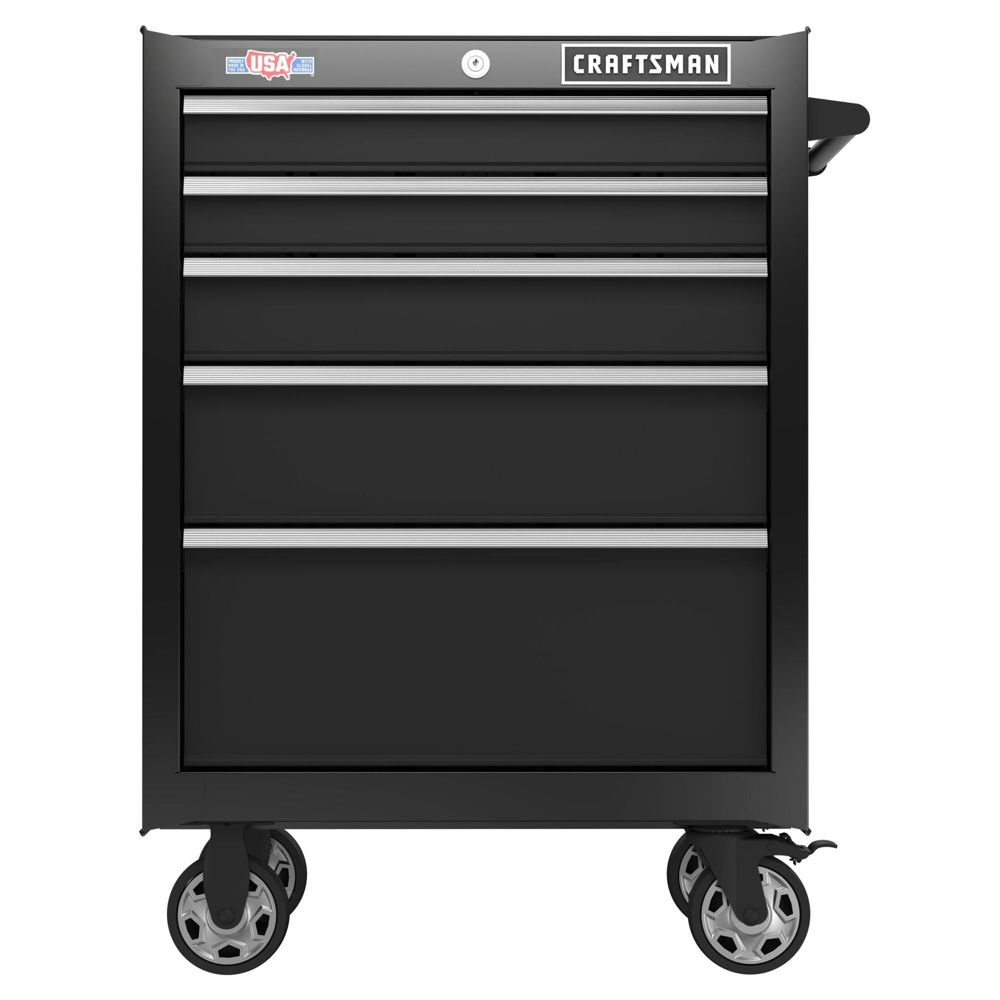 26.5 - in W x 37.5 - in H 5 - Drawer Steel Rolling Tool Cabinet (Black)QuantumX Chargers