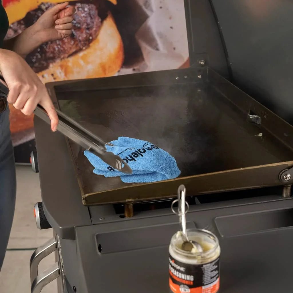 28 Inch Blackstone Griddle 2080 with Hood XL Griddle Original 3 - Burner Outdoor Flat Top Grill, with Blackstone Griddle Accessories, Seasoning, and Wholesalehome Gloves and ClothQuantumX Chargers