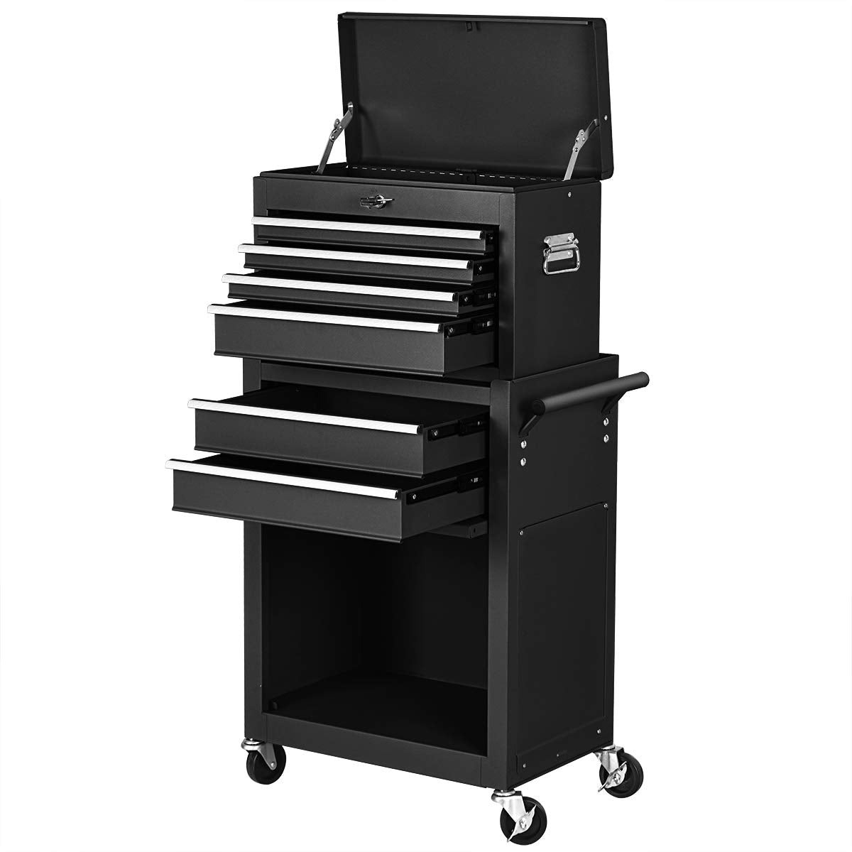 2PCS Rolling Tool Chest, 6 - Drawer Toolbox Set of 2QuantumX Chargers