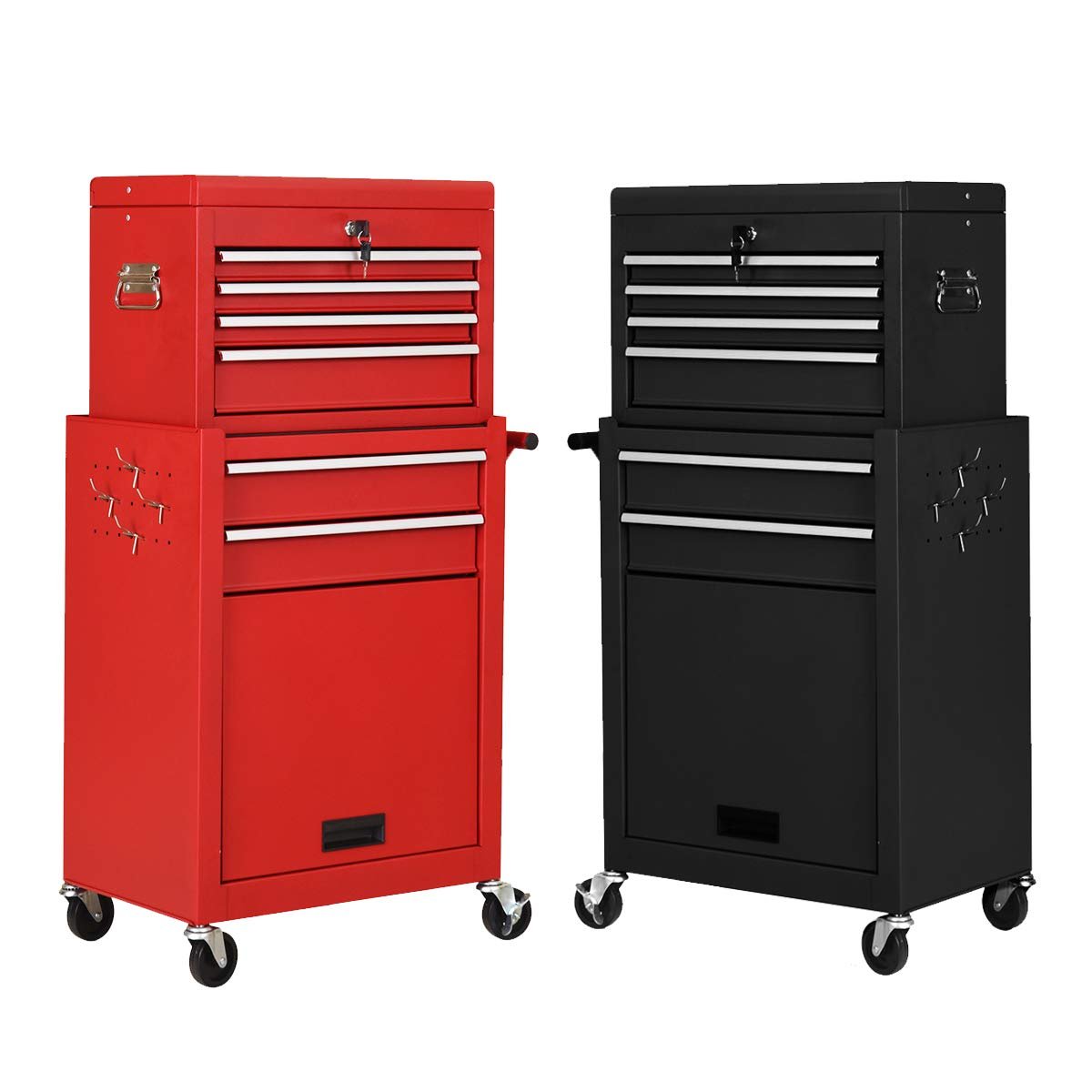 2PCS Rolling Tool Chest, 6 - Drawer Toolbox Set of 2QuantumX Chargers