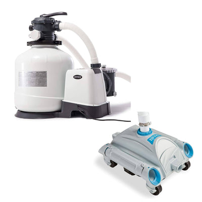 3000 GPH Above Ground Sand Filter Pump and Automatic VacuumQuantumX Chargers