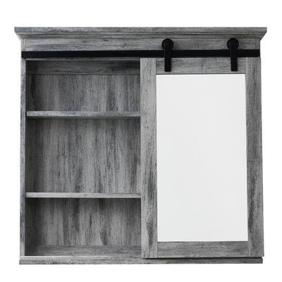 31 in. x 29 in. Barn Door Medicine CabinetQuantumX Chargers