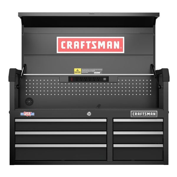 40.5 - in W x 24.7 - in H 6 - Drawer Steel Tool Chest (Black)QuantumX Chargers