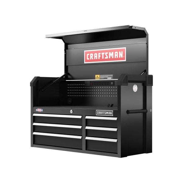 40.5 - in W x 24.7 - in H 6 - Drawer Steel Tool Chest (Black)QuantumX Chargers