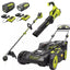 40V Brushless 20 in. Walk Behind Self Propelled Mower String Trimmer Leaf Blower with (2) Batteries and (2) ChargersQuantumX Chargers