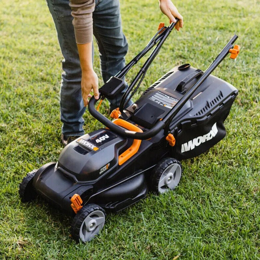 40V Cordless Lawn Mower 14 with Intellicut, Mulching, 2x20V 4.0Ah Batteries and Charger IncludedQuantumX Chargers