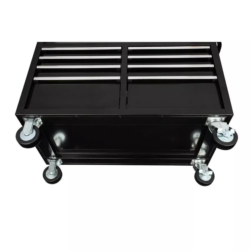 46 in. W x 24 in. D 9 - Drawer Gloss Black Deep Tool Chest Mobile WorkbenchQuantumX Chargers