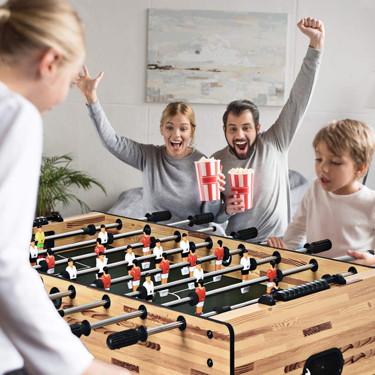 48" Foosball Table, Easy - Assemble Soccer Game TableQuantumX Chargers