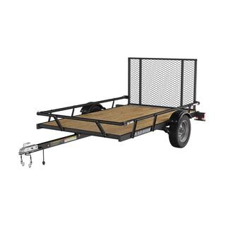 5 ft. x 8 ft. Wood Floor Utility Trailer w Sliding Rail SystemQuantumX Chargers