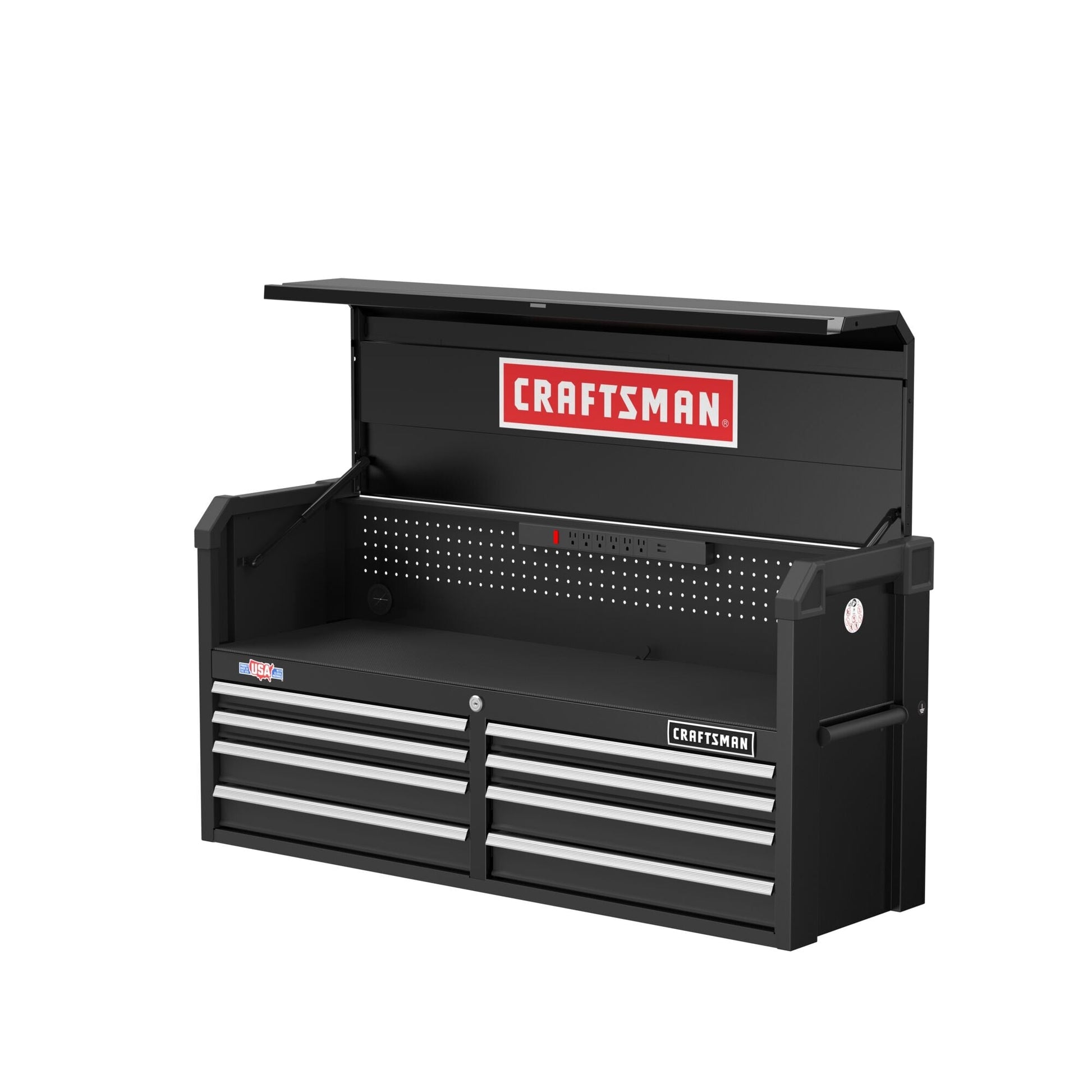 51.5 - in W x 24.7 - in H 8 - Drawer Steel Tool Chest (Black)QuantumX Chargers