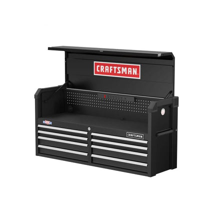 51.5 - in W x 24.7 - in H 8 - Drawer Steel Tool Chest (Black)QuantumX Chargers