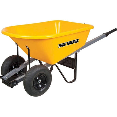 6 Cu. ft. Poly Wheelbarrow with Dual WheelsQuantumX Chargers