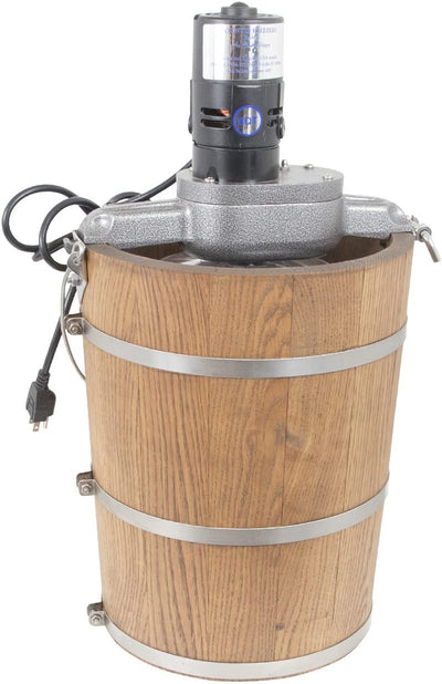 6 qt Country Ice Cream Maker Classic Wooden Tub Country Electric MotorQuantumX Chargers