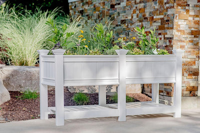 68.5"W x 24"L Vinyl Raised Planter with Extension KitQuantumX Chargers