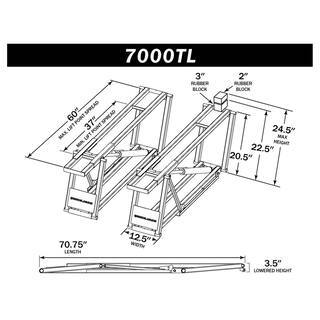 7000TL Portable Car Lift for Trucks & SUVs, 7000 lbs CapacityQuantumX Chargers