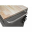 72 in. 18 - Drawer 24 in. D Mobile Workbench with Solid Wood Top Stainless SteelQuantumX Chargers