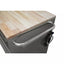 72 in. 18 - Drawer 24 in. D Mobile Workbench with Solid Wood Top Stainless SteelQuantumX Chargers